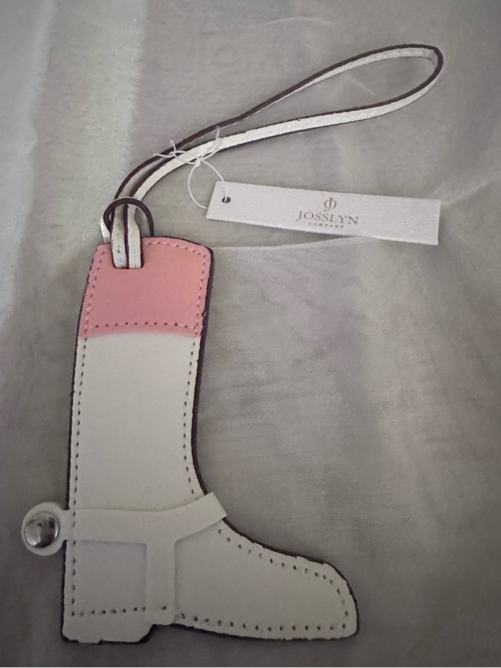 🆕 Western Cowgirl Boot Purse Charm White